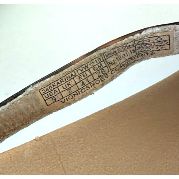 VIONIC KARINA Flip Flops Sandals Tortoise Look Brown Gold Ring SIZE 9 - Picture 6 of 7